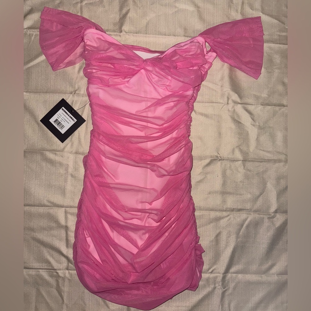 Norma Kamali Vibrant Pink Mini Dress